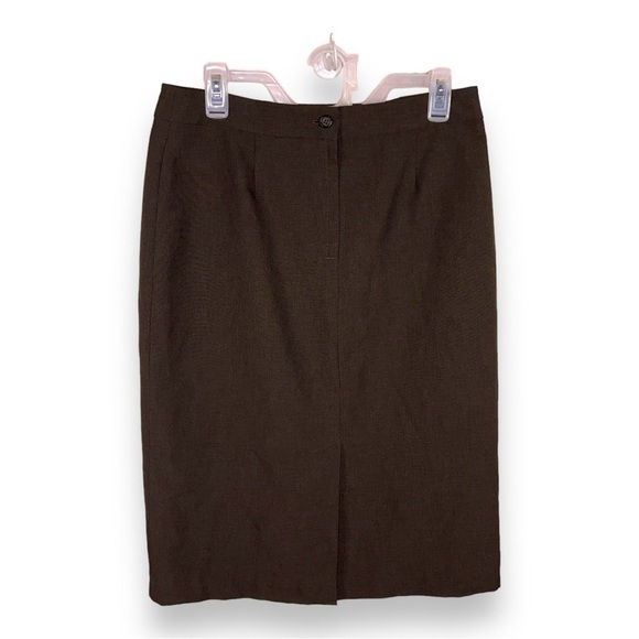 SIZE 6 CINTAS PENCIL SKIRT GREY BEIGE ZIP CLOSURE RETRO ROCKABILLY CLASSIC - Picture 1 of 11